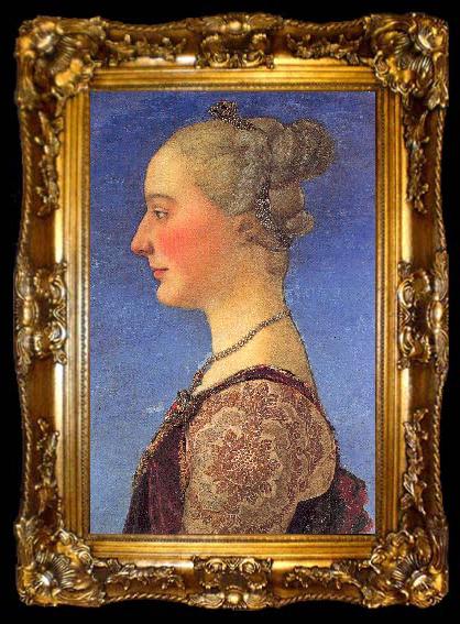 framed  Pollaiuolo, Piero Portrait of a Young Woman, ta009-2